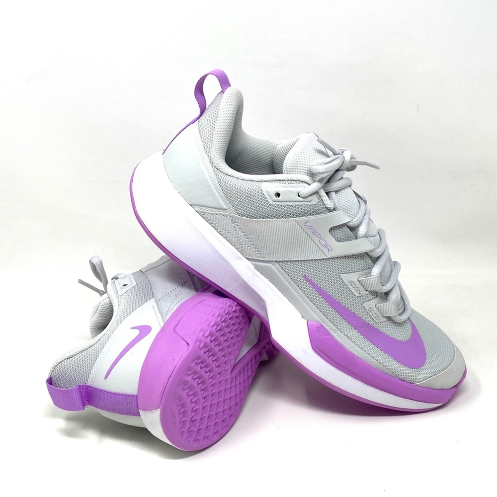 Nike Women’s Sneakers Vapor Lite HC Mesh Violet Grey Low Top 339112 - Picture 2 of 10